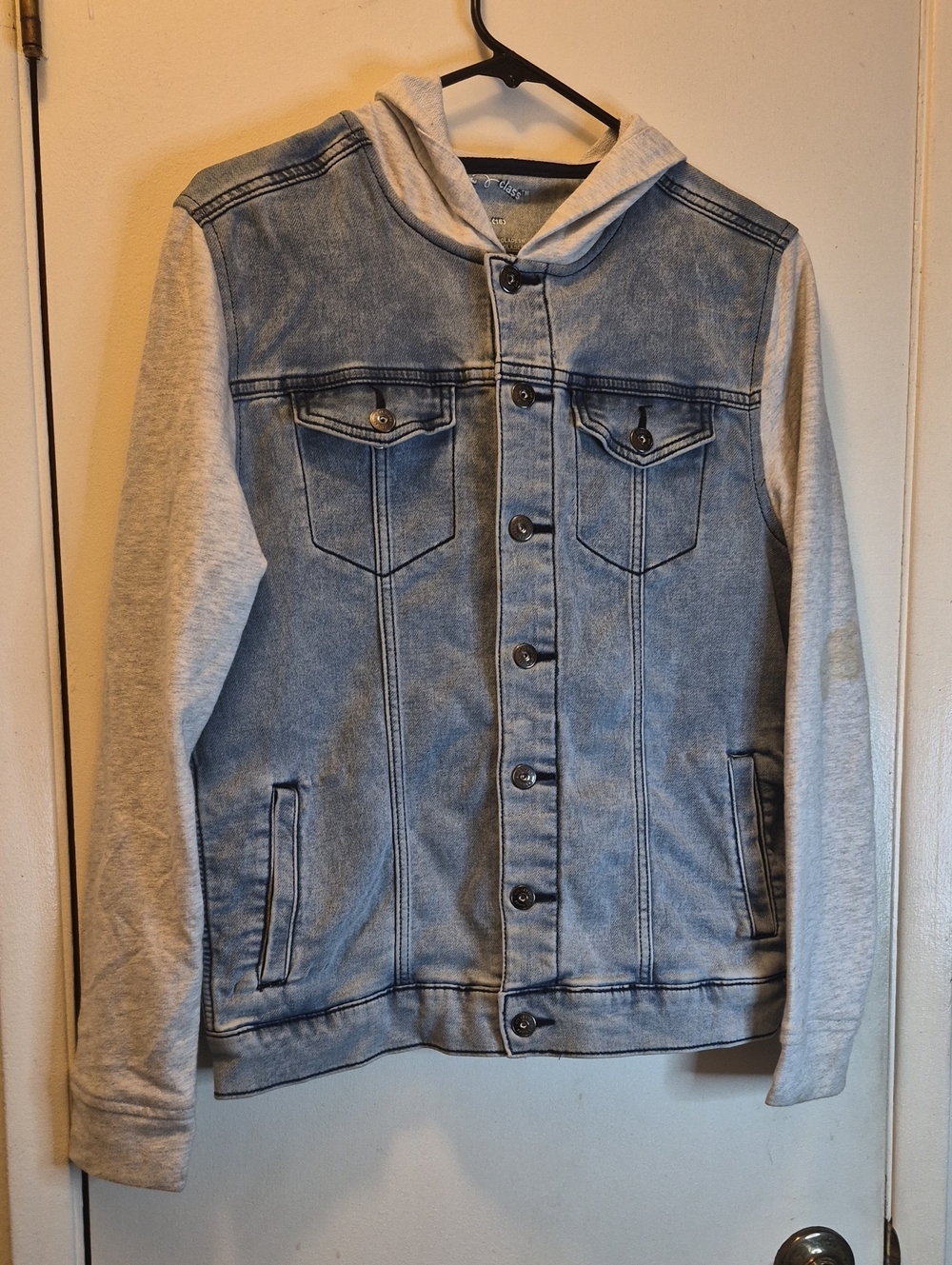 Art Class/ Denim  Jacket with Gray Sleeves
